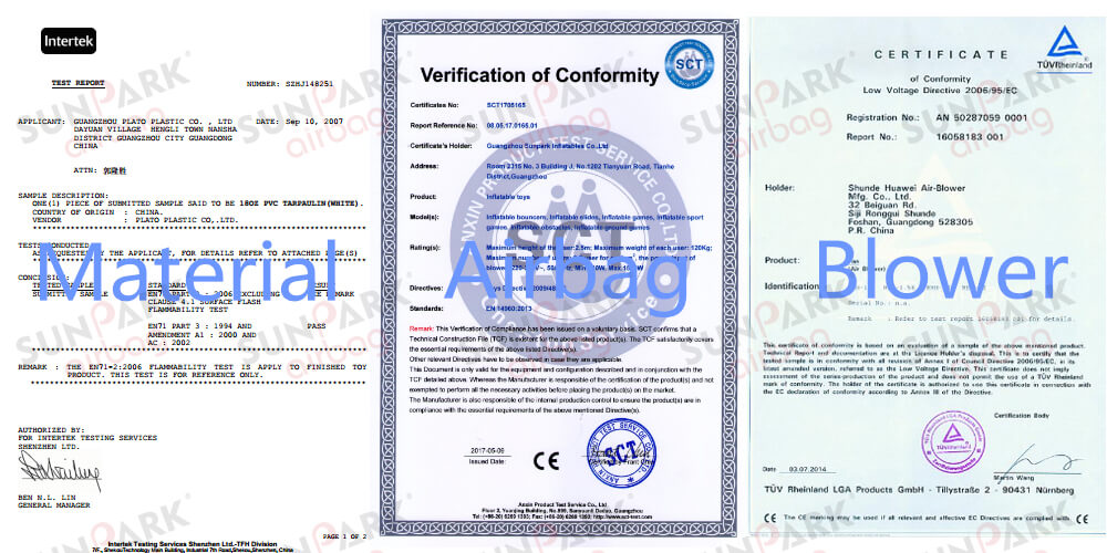 Landing Airbags Certificate