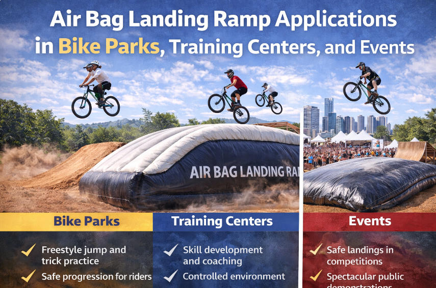 Air Bag Landing Ramp Applications in Bike Parks, Training Centers, and Events