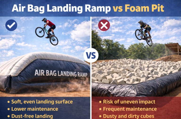 Air Bag Landing Ramp vs Foam Pit: Which Is Better for BMX and MTB ...