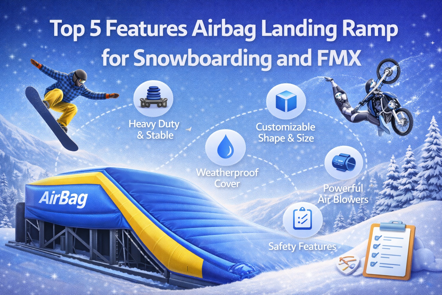 Top 5 Features Airbag Landing Ramp for Snowboarding and FMX