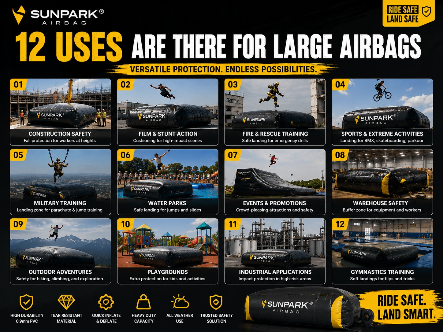 12 Primary Uses for Large Airbags in Extreme Sports and Leisure