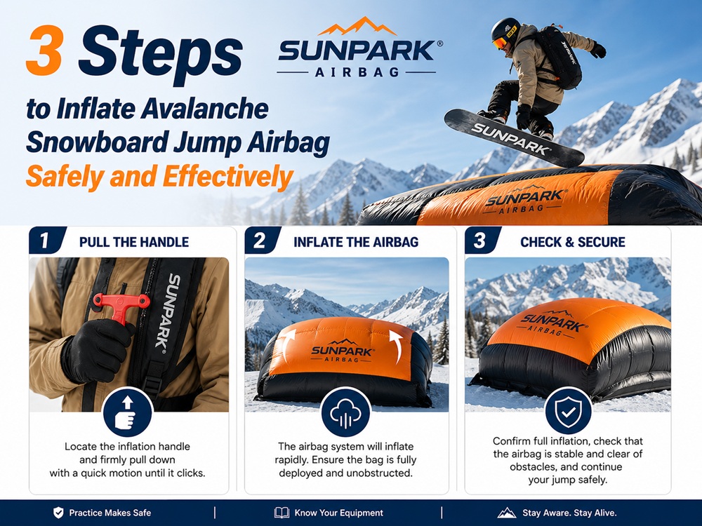 3 Steps to Inflate Avalanche Snowboard Jump Airbag Safely and Effectively
