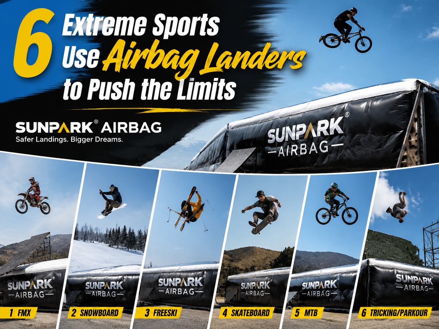 6 Extreme Sports Use Airbag Landers to Push the Limits