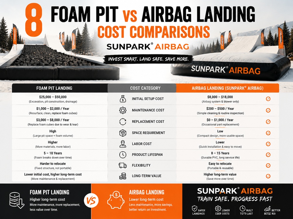 8 Foam Pit vs Airbag Landing Cost Comparisons: A Complete Buyer's Guide