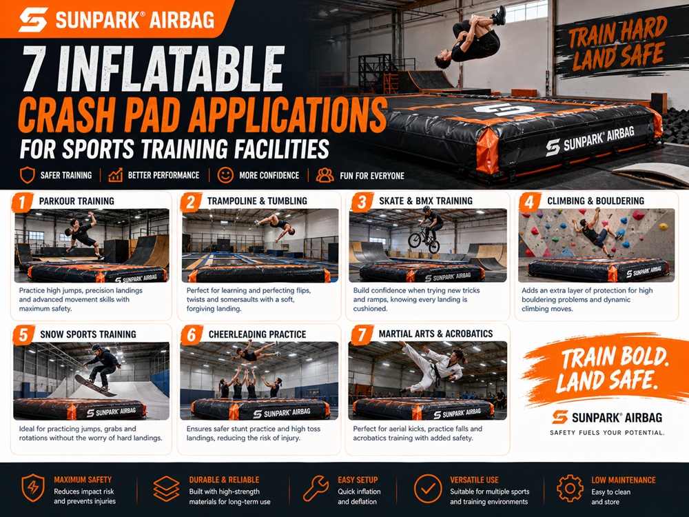 7 Inflatable Crash Pad Applications for Sports Training Facilities